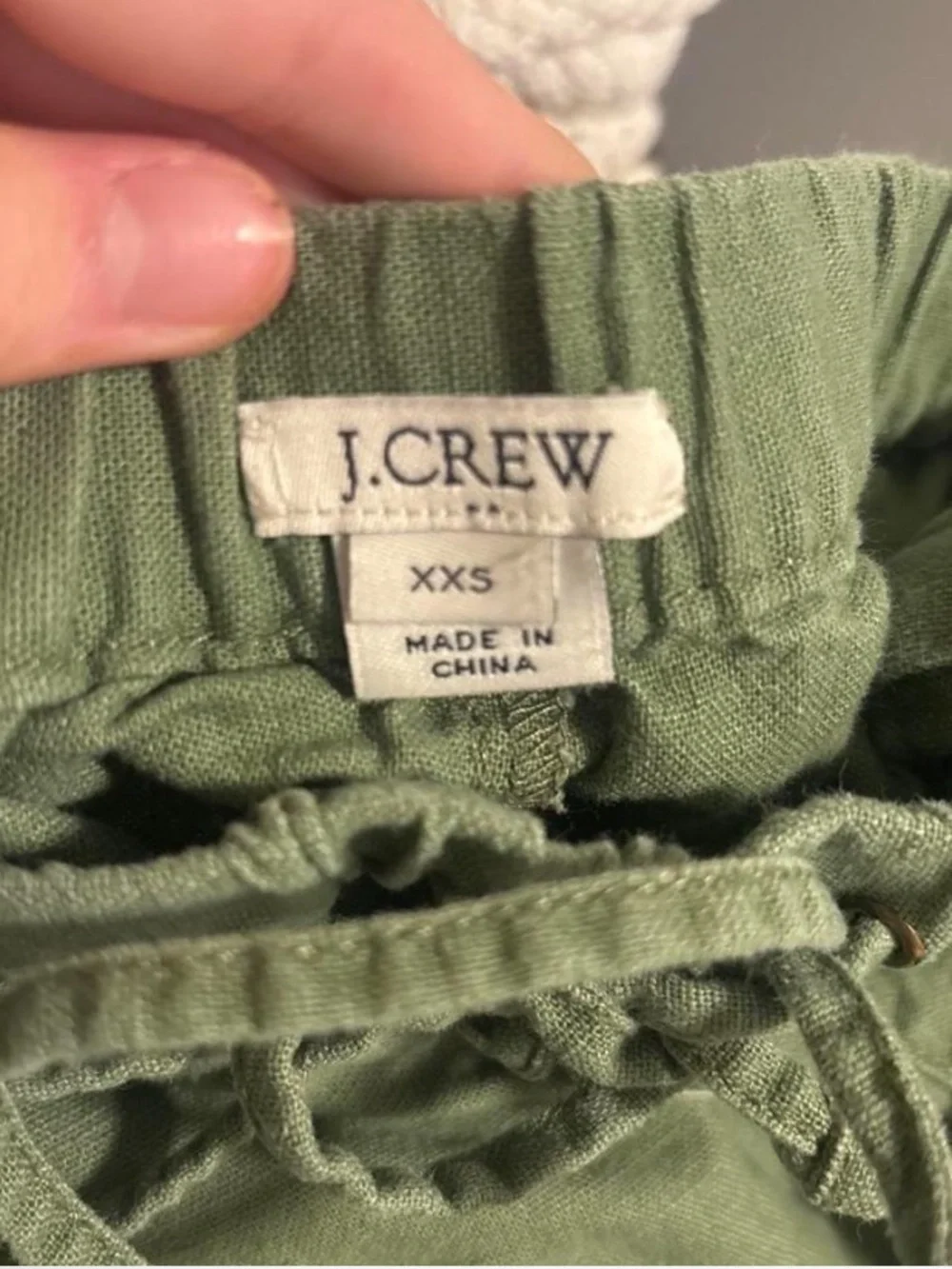 J. Crew Olive Green Elastic Waist Drawstring Shorts